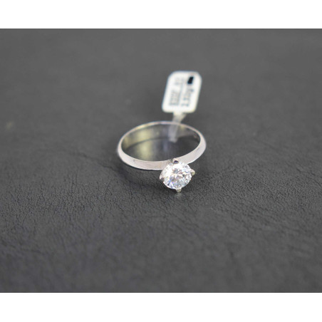 Μονόπετρο από λευκόχρυσο 14 καρατίων