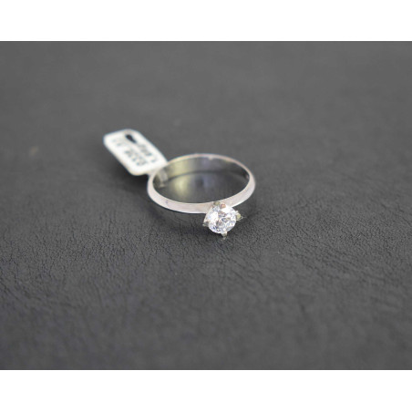 Μονόπετρο από λευκόχρυσο 14 καρατίων