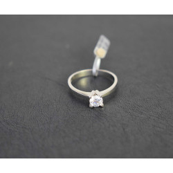 Μονόπετρο από λευκόχρυσο 14 καρατίων