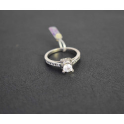 Μονόπετρο από λευκόχρυσο 14 καρατίων