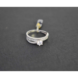 Μονόπετρο από λευκόχρυσο 14 καρατίων