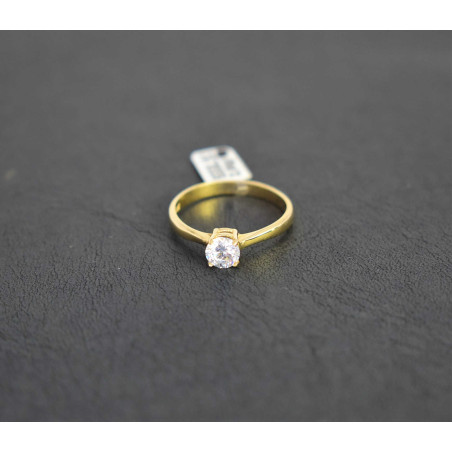 Μονόπετρο από χρυσό 14 καρατίων με ζιργκόν