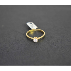 Μονόπετρο από χρυσό 14 καρατίων με ζιργκόν