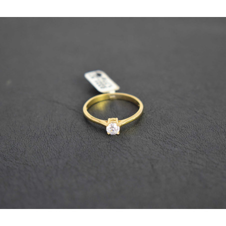 Μονόπετρο από χρυσό 14 καρατίων με ζιργκόν