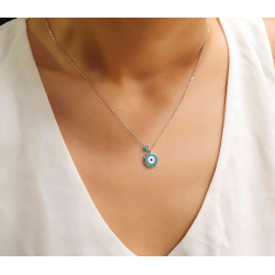 Κολιέ από ασήμι 925 ματάκι