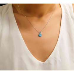 Κολιέ από ασήμι 925 ματάκι