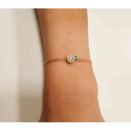 Βραχιόλι γυναικείο από Ασημι 925 ροζέτα