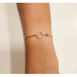 Βραχιόλι γυναικείο χρυσό από Ασημι 925