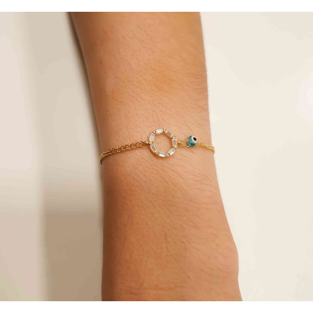 Βραχιόλι γυναικείο χρυσό από Ασημι 925