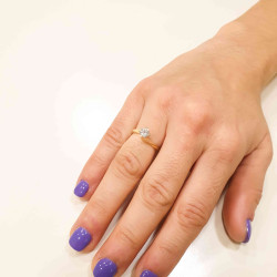 Μονόπετρο από χρυσό 14 καρατίων