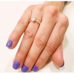 Μονόπετρο από χρυσό 14 καρατίων