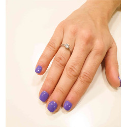 Μονόπετρο από λευκόχρυσο 14 καρατίων