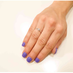 Μονόπετρο από λευκόχρυσο 14 καρατίων