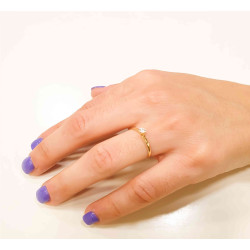 Μονόπετρο από χρυσό 14 καρατίων