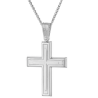 Λευκόχρυσος αντρικός σταυρός 14 Καρατίων