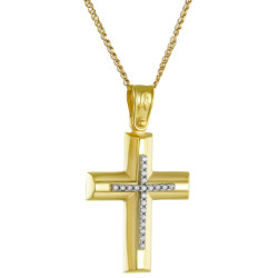Χρυσός γυναικείος σταυρός 14 Καρατίων