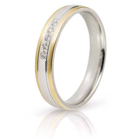 Διχρωμες Βερες Γαμου 9 Καρατίων