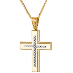 Χρυσός γυναικείος σταυρός 14 Καρατίων