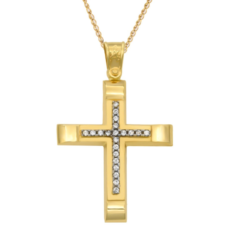 Χρυσός γυναικείος σταυρός 14 Καρατίων