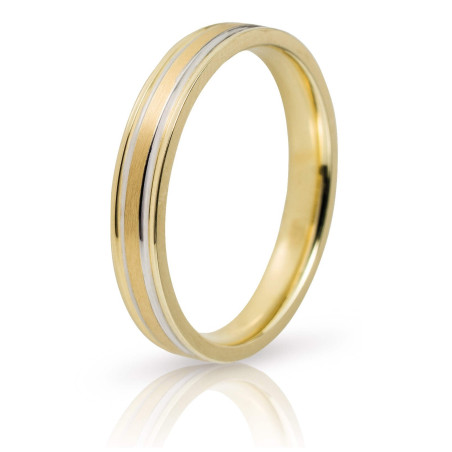 Διχρωμες Βερες Γαμου 9 Καρατίων