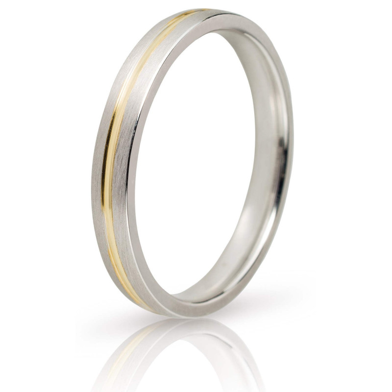 Διχρωμες Βερες Γαμου 9 Καρατίων