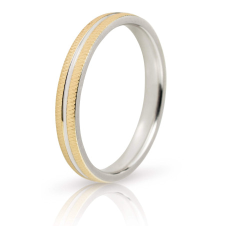 Διχρωμες Βερες Γαμου 9 Καρατίων