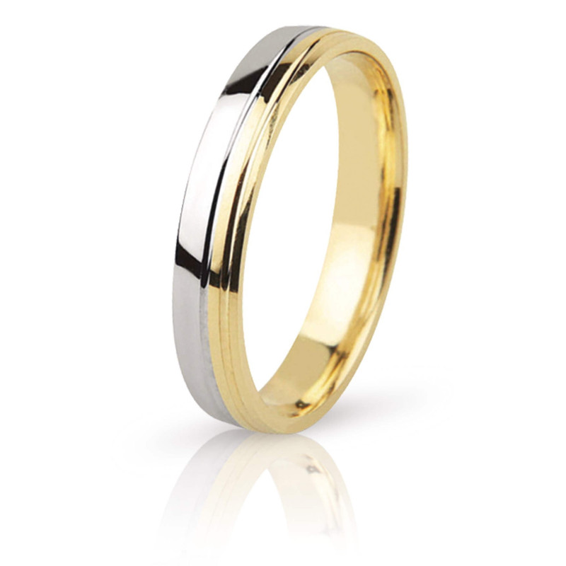 Διχρωμες Βερες Γαμου 9 Καρατίων