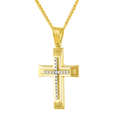 Χρυσός γυναικείος σταυρός 14 Καρατίων