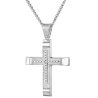 Λευκόχρυσος γυναικείος σταυρός 14 Καρατίων