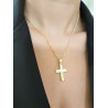 Χρυσός Ανδρικός σταυρός με αλυσίδα 14 Καρατίων