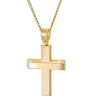 Χρυσός Ανδρικός σταυρός με αλυσίδα 14 Καρατίων