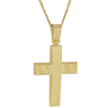 Χρυσός Ανδρικός σταυρός με αλυσίδα 14 Καρατίων