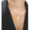 Χρυσός Ανδρικός σταυρός με αλυσίδα 14 Καρατίων