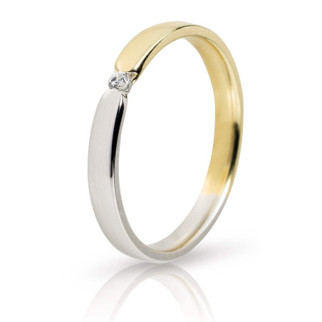 Διχρωμες Βερες Γαμου 9 Καρατίων