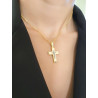 Χρυσός γυναικείος σταυρός με αλυσίδα 14 Καρατίων