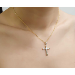 Χρυσός αντρικός σταυρός 14 Καρατίων