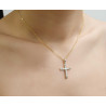 Χρυσός αντρικός σταυρός 14 Καρατίων