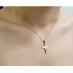 Χρυσός αντρικός σταυρός 14 Καρατίων
