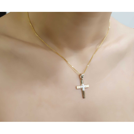 Χρυσός αντρικός σταυρός 14 Καρατίων