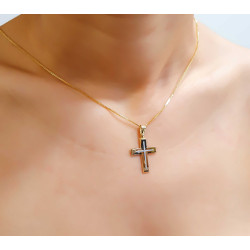 Χρυσός Ανδρικός Σταυρός Με Αλυσίδα 14 Καρατίων