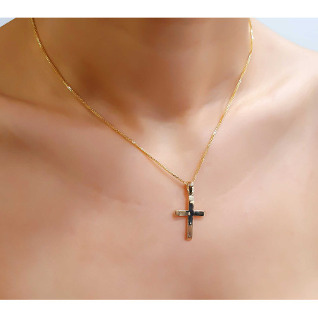 Χρυσός αντρικός σταυρός 14 Καρατίων