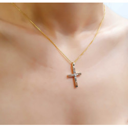 Χρυσός αντρικός σταυρός 14 Καρατίων