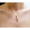 Χρυσός ανδρικός σταυρός με αλυσίδα 14 Καρατίων