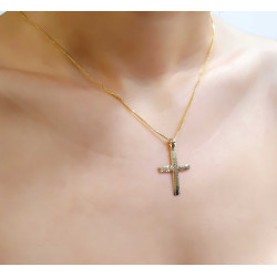 Χρυσός αντρικός σταυρός 14 Καρατίων