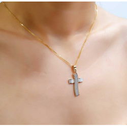 Χρυσός αντρικός σταυρός 14 Καρατίων