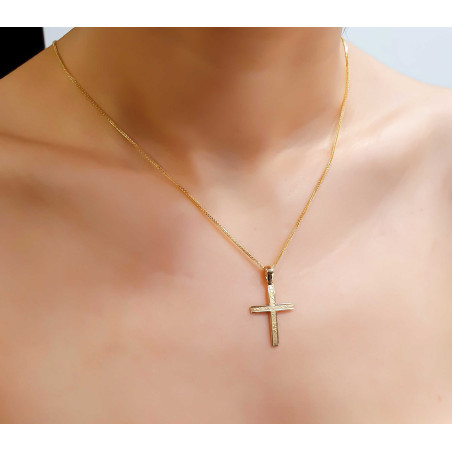 Χρυσός αντρικός σταυρός 14 Καρατίων