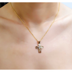 Χρυσός αντρικός σταυρός 14 Καρατίων
