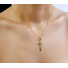 Χρυσός αντρικός σταυρός 14 Καρατίων
