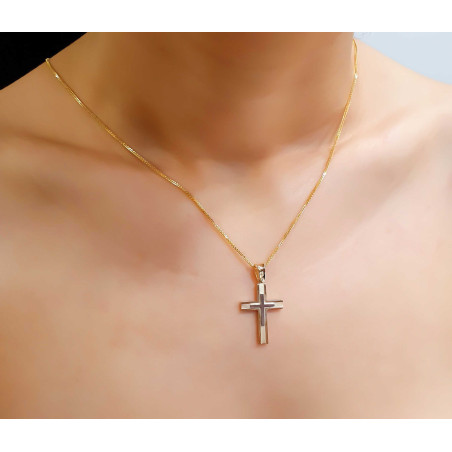 Χρυσός αντρικός σταυρός 14 Καρατίων