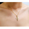 Χρυσός ανδρικός σταυρός με αλυσίδα 14 Καρατίων